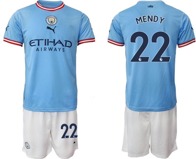 Men 2022-2023 Club Manchester City home blue 22 Soccer Jersey